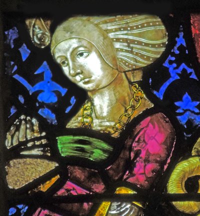 Window depicting donor Margaret de Neufchatel by French School